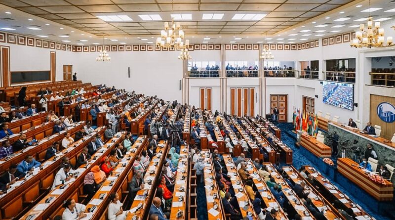 The lower house the Ethiopian parliament during its regular session on March 28, 2023
