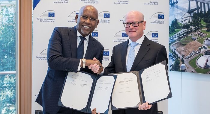 Djibouti's Finance Minister Ilyas Moussa Dawaleh and Vice President of the European Investment Bank, Thomas Östros, signed the agreement in Luxembourg during a working visit to the EIB headquarters by the Minister