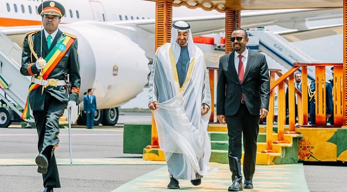 Prime Minister of Ethiopia Abiy Ahmed and UAE President Sheikh Mohamed bin Zayed Al Nahyan