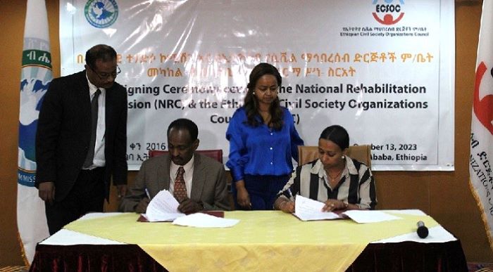The NRC and the Ethiopian CSOs Council signed the agreement to work together on Friday, Oct 13, 2023