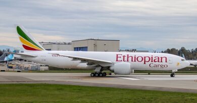 Ethiopian Airlines took delivery of its 10th Boeing 777-200LR Freighter aircraft on Tuesday, November 8, 2023