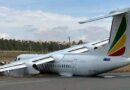 The plane skids off the runway while landing in Mekelle