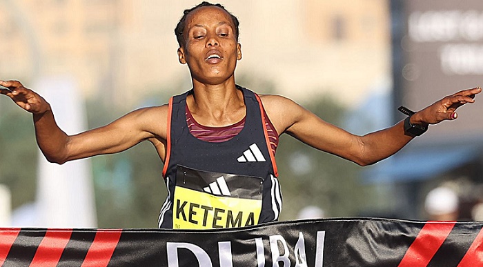 Tigist Ketema made the fastest debut over the classic distance in Dubai on Sunday.