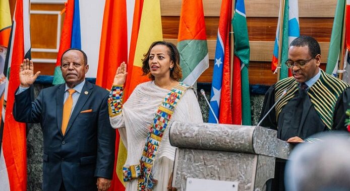 Newly appointed Foreign Minister Taye and Health Minister Dr Kidist-were-sworn in before members of parliament on Thursday