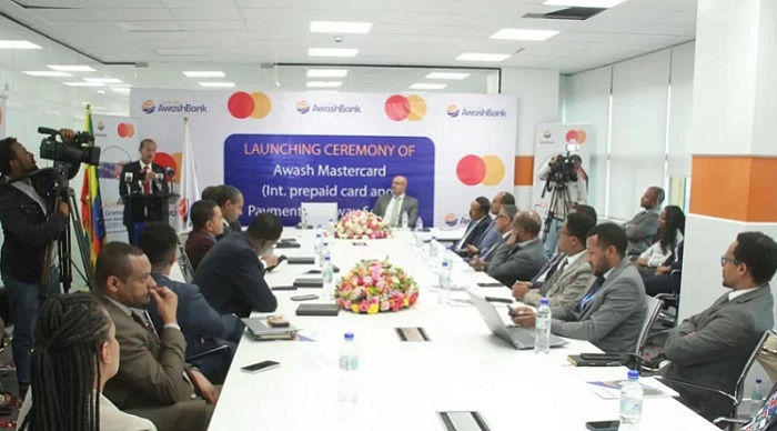 The Awash Mastercard prepaid plastic card was launched during a press conference on Friday